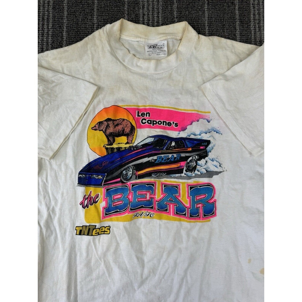 TN Tees "The Bear" Graphic Short Sleeve Tee - White